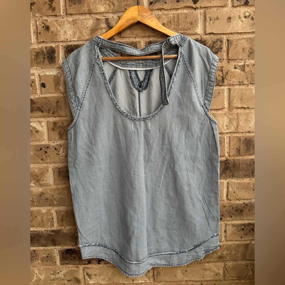 Free People We The Free Madison Railroad Stripe Tunic Top size Xs - Picture 7 of 12